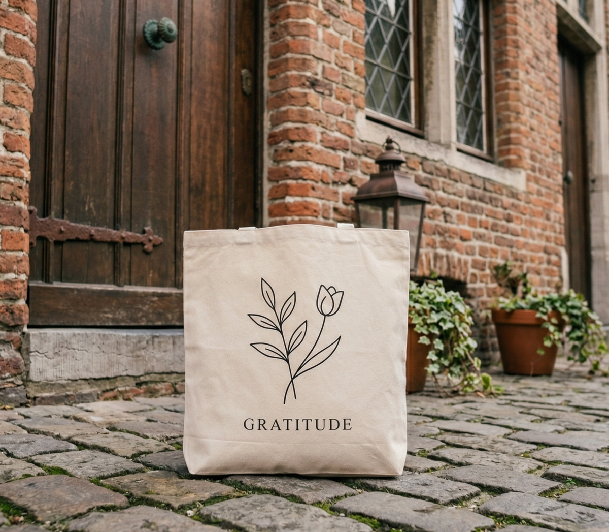 Tote bag naturel met eigen ontwerp