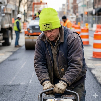 Muts met rechthoekige patch