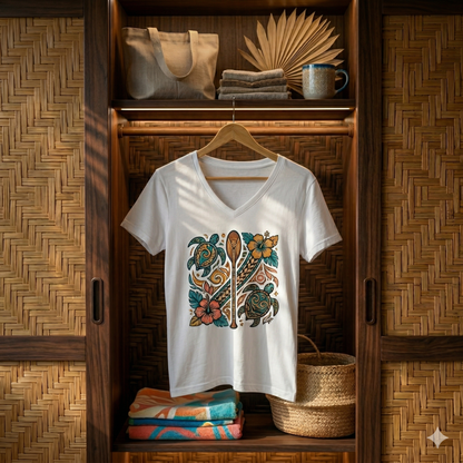 T-shirt Vrouw V-Neck