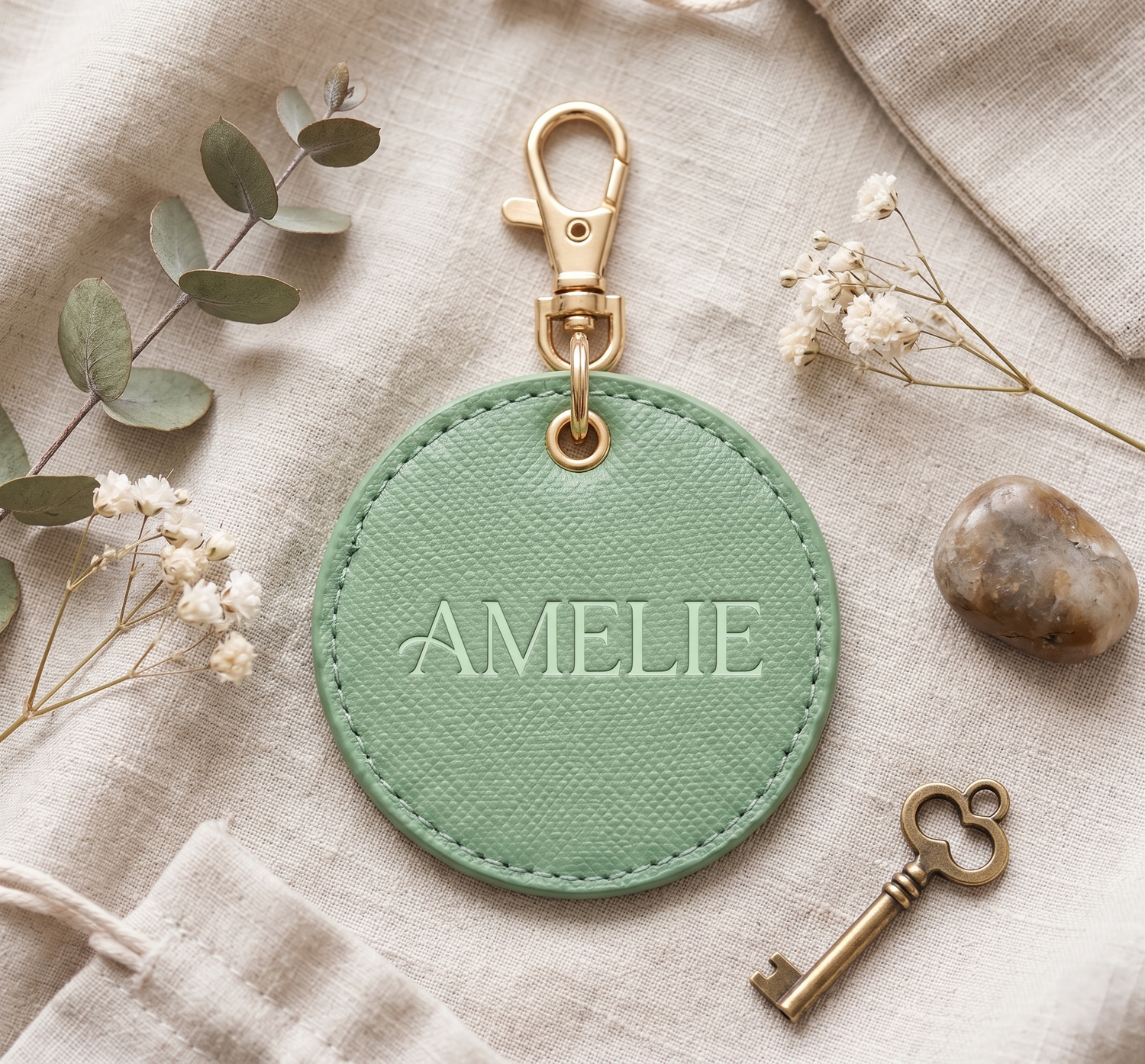 Sleutelhanger Leder-look