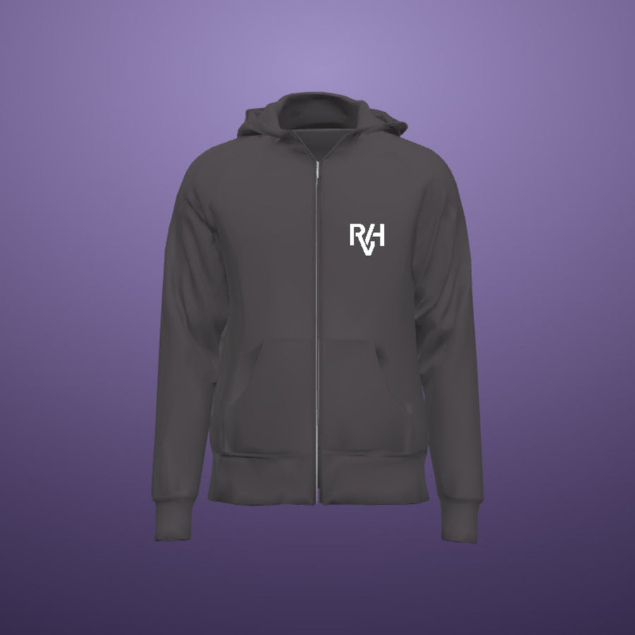 Voorbeeld met het RVH-monogram, gerenderd in de ontwerpstudio