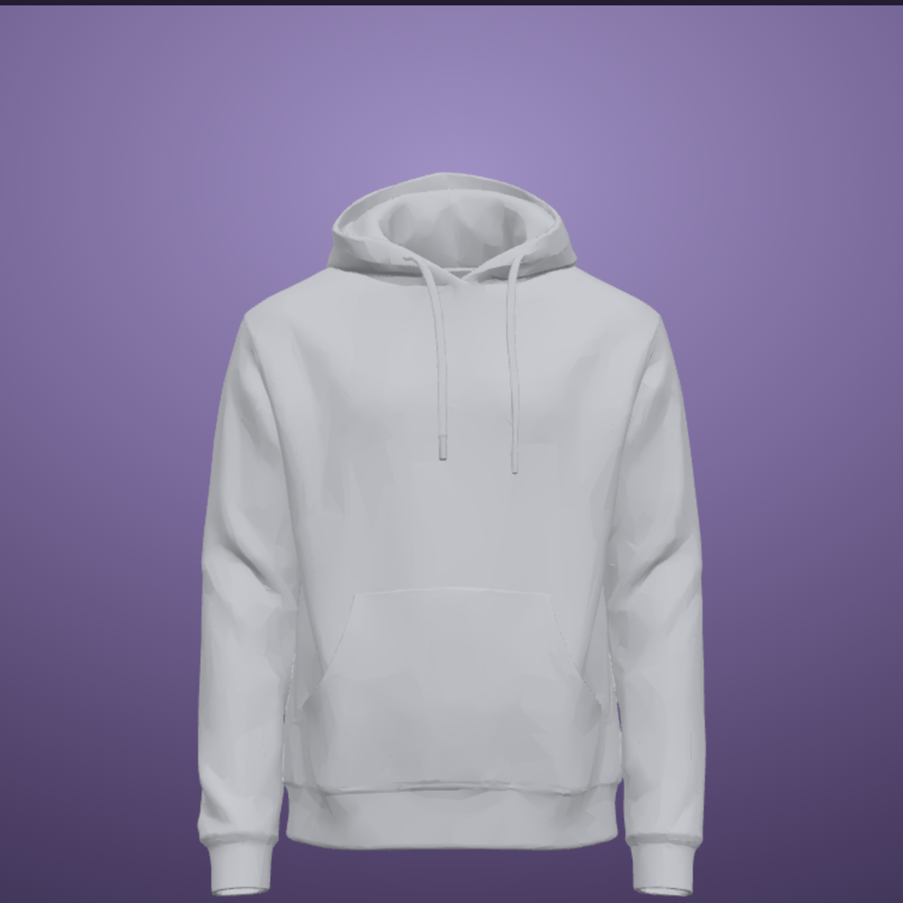 Hoodie unisex, grijs gemêleerd, voorkant