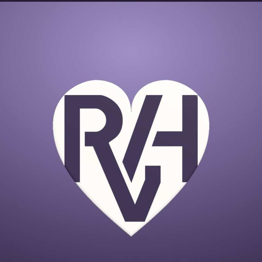 Voorbeeld met het RVH-monogram, gerenderd in de ontwerpstudio