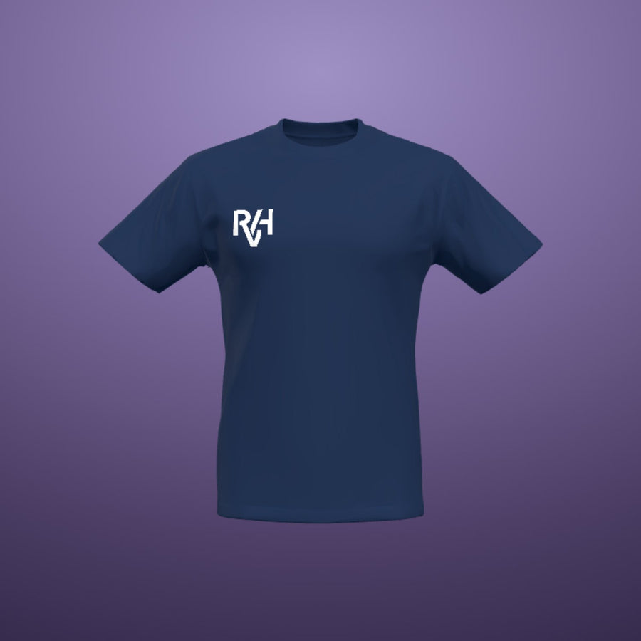 Voorbeeld met het RVH-monogram, gerenderd in de ontwerpstudio