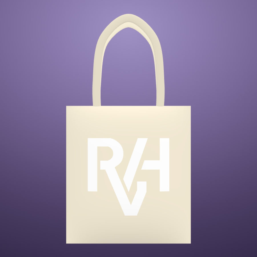 Voorbeeld met het RVH-monogram, gerenderd in de ontwerpstudio