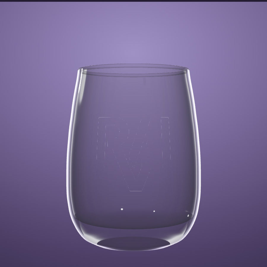 Voorbeeld met het RVH-monogram, gerenderd in de ontwerpstudio